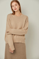 Round Neck Thick Cashmere Sweater