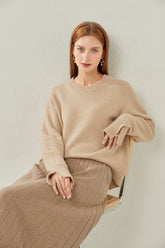 Round Neck Thick Cashmere Sweater