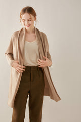 Mid-length Cashmere Cardigan Coat