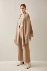 Double Reverse Stitch Tassel Shawl