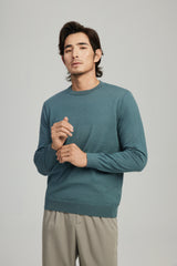 Worsted Crew Neck Cashmere Pullover