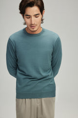 Worsted Crew Neck Cashmere Pullover