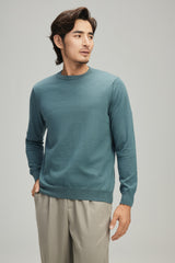 Worsted Crew Neck Cashmere Pullover