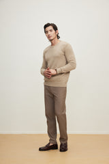 Crew Neck Color Matching Pullover