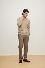 Crew Neck Color Matching Pullover