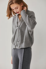 V-neck Single-breasted Batwing Cardigan For Women