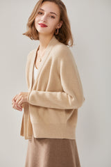 V-neck Single-breasted Batwing Cardigan For Women