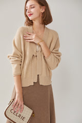 V-neck Single-breasted Batwing Cardigan For Women