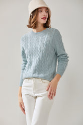 Crew Neck Cable Pullover