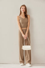 Cashmere Knitted Camisole SQ00792-1找平铺图