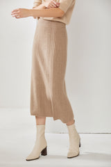 Cashmere Striped Floral Skirt