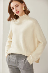 Half Turtleneck Thickened Cable Pullover