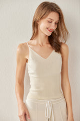 Cashmere Knitted Camisole SQ00792-1找平铺图