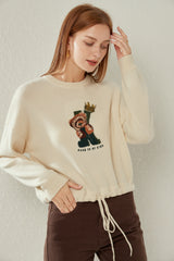 Round Neck Thickened Decorative Cashmere Sweater