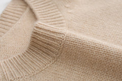 Round Neck Thick Cashmere Sweater