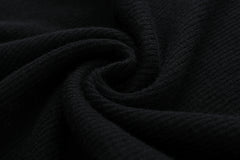 Worsted U-neck drawstring short sleeves