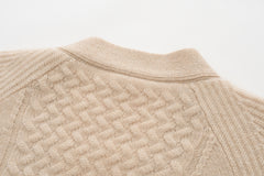 V-neck Single-breasted Batwing Cardigan