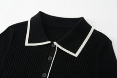 Worsted Small Lapel Drawstring Short Sleeves