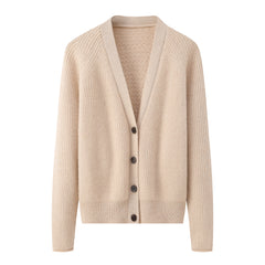 V-neck Single-breasted Batwing Cardigan