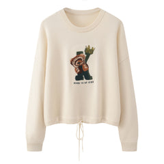 Round Neck Thickened Decorative Cashmere Sweater