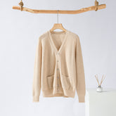 V-Neck Single-Breasted Cardigan