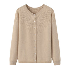 Women's Round Neck Floral Cardigan