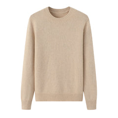 Round Neck Thickened Cable Puff Sleeve Pullover