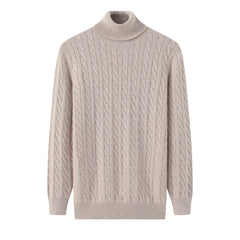 Turtleneck Thick Cable Pullover