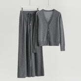 V-neck Cardigan Loose Trousers