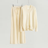 V-neck Pullover Wide-legPants Suit
