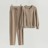 Hooded Zip-Up Cardigan and Pants