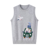 Children Round Neck Jacquard waistcoat