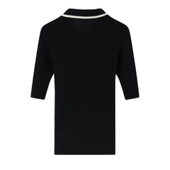 Worsted Small Lapel Drawstring Short Sleeves