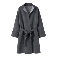 Stand Collar Double Handle Coat