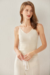Cashmere Knitted Camisole SQ00792-1找平铺图