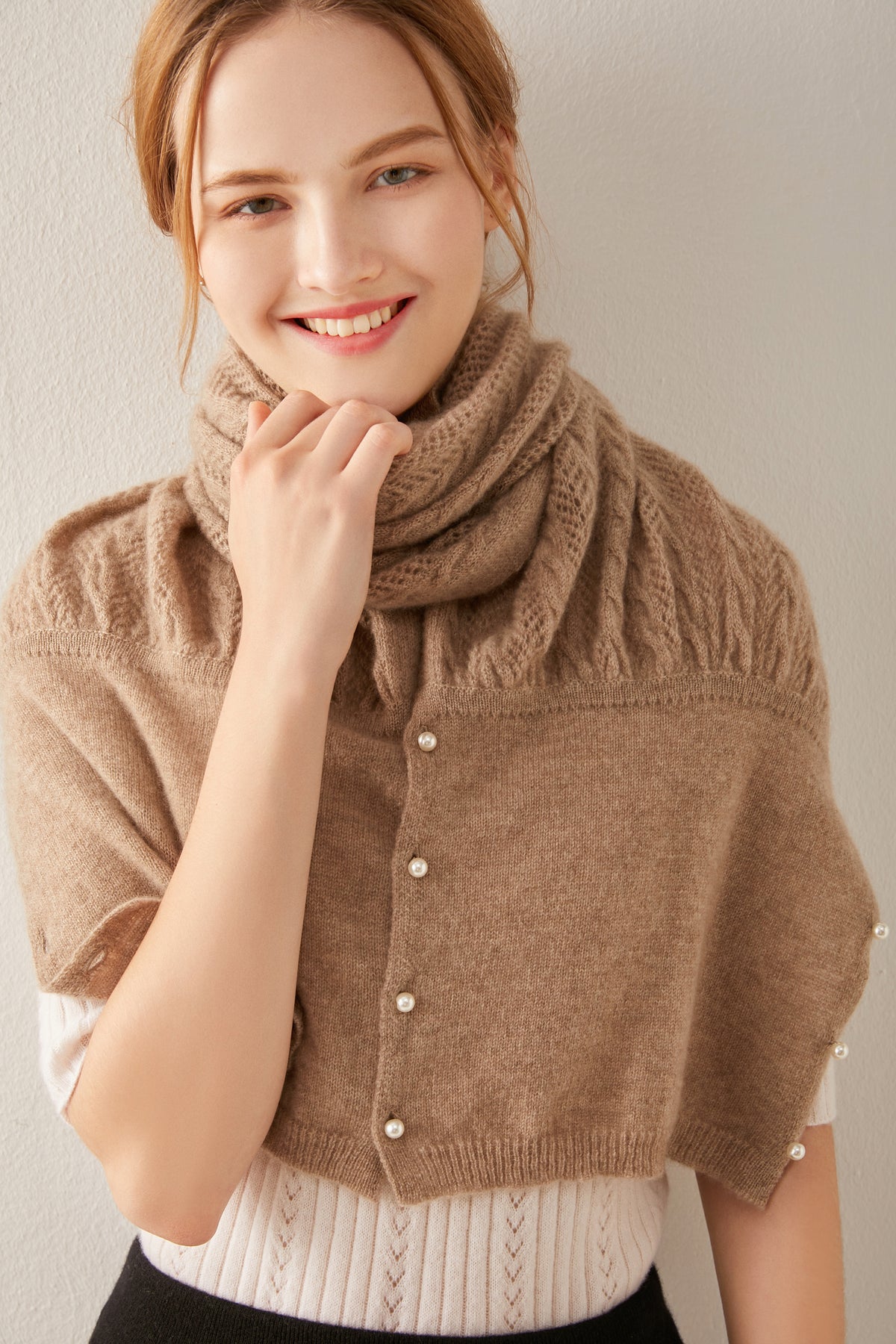 Cashmere Mesh Shawl Scarf