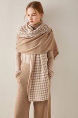 Plaid Cashmere Scarf Shawl