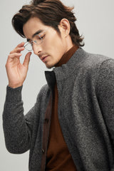 Stand Collar Cashmere Cardigan
