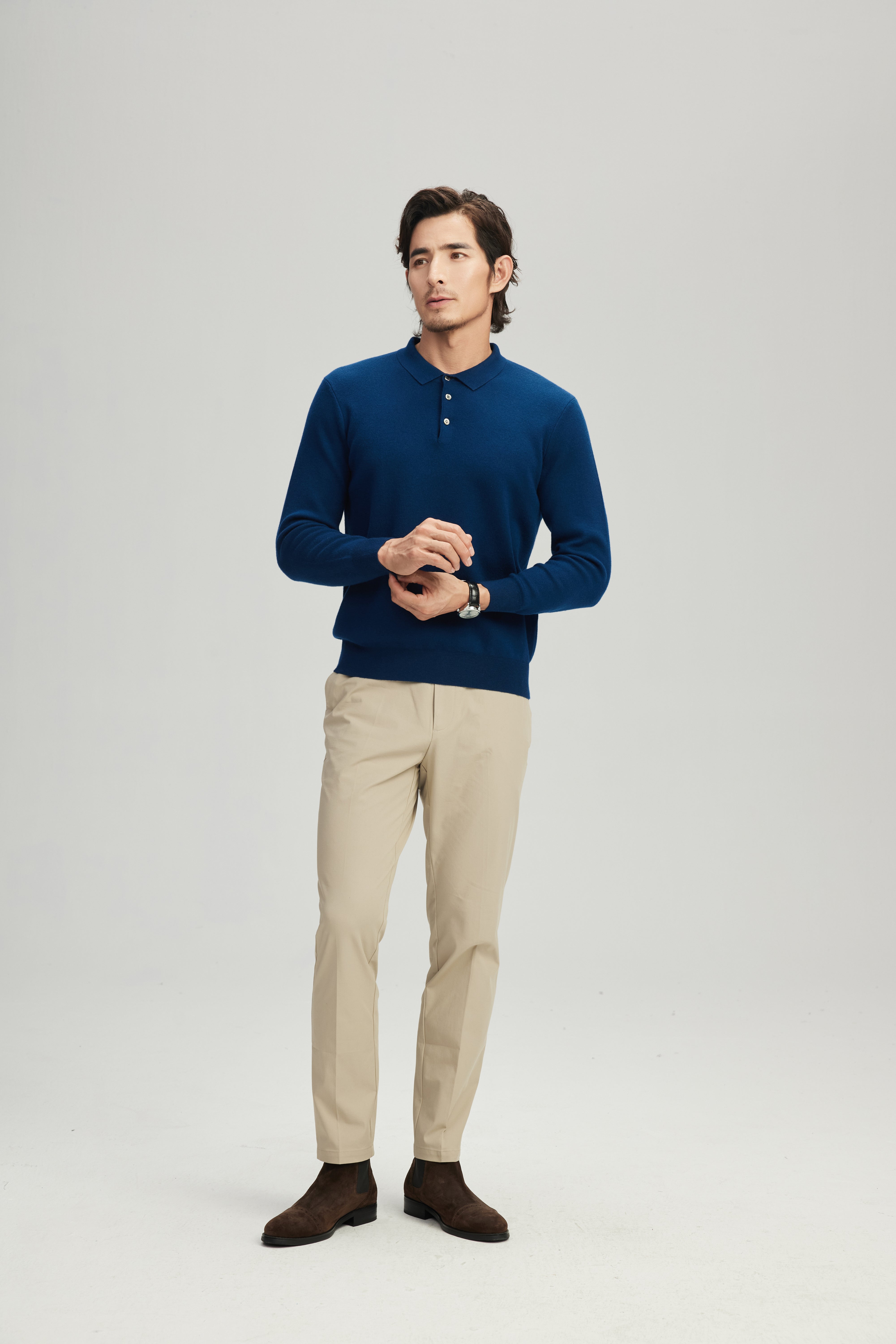Fine Woven Small Lapel Double Handle Suit