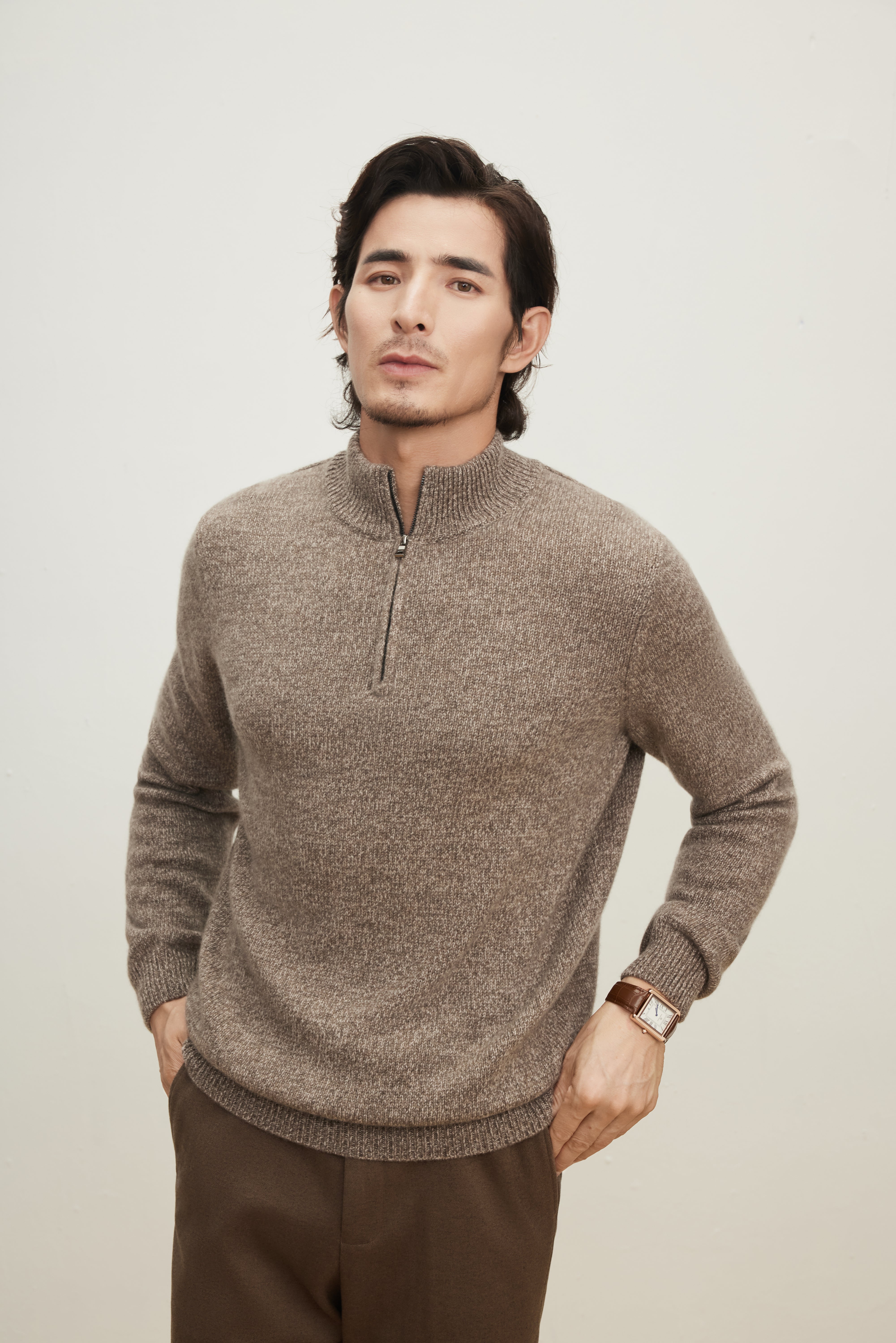 Half Turtleneck Cashmere Sweater