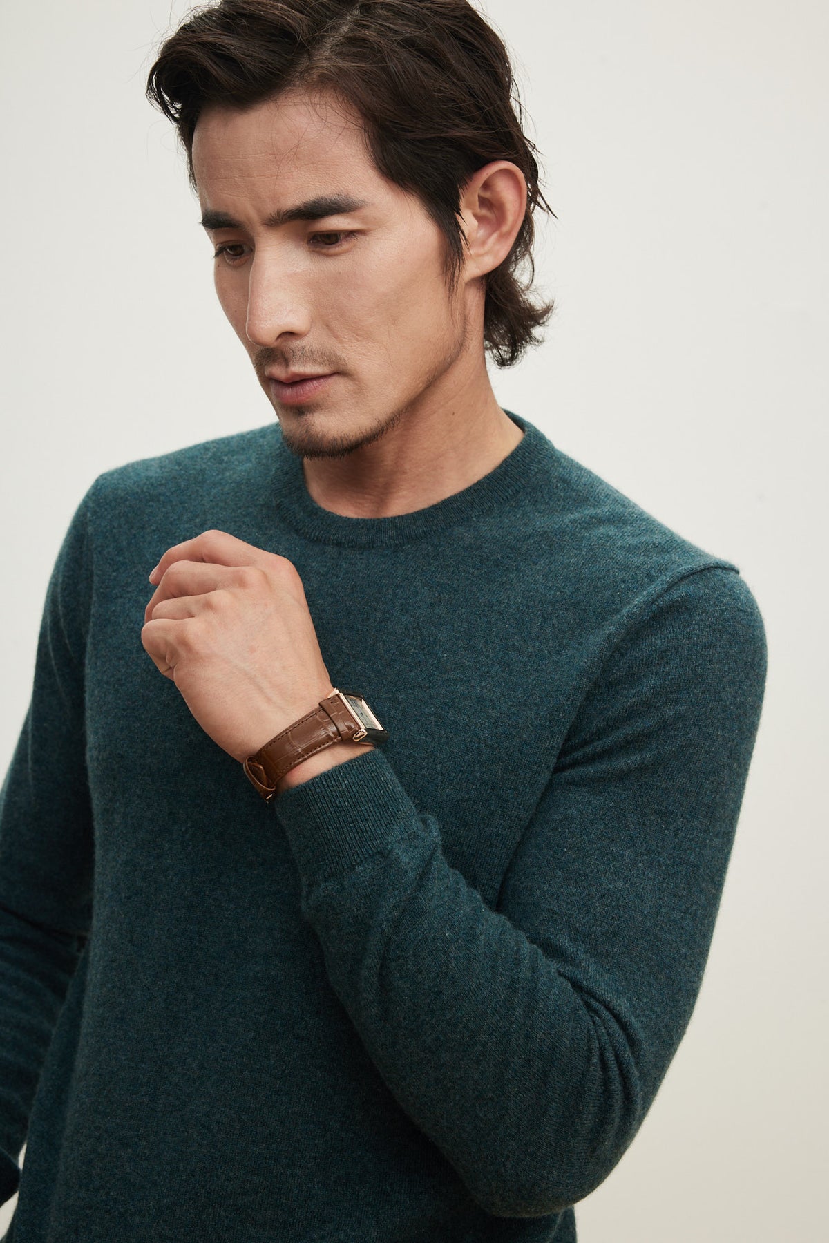 Crew Neck Color Matching Pullover