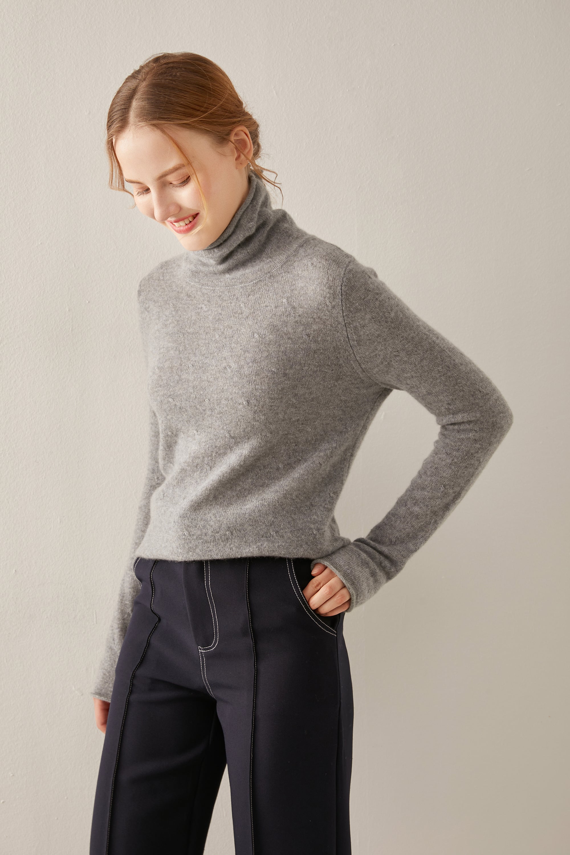 Pile Collar Small Cable Pullover