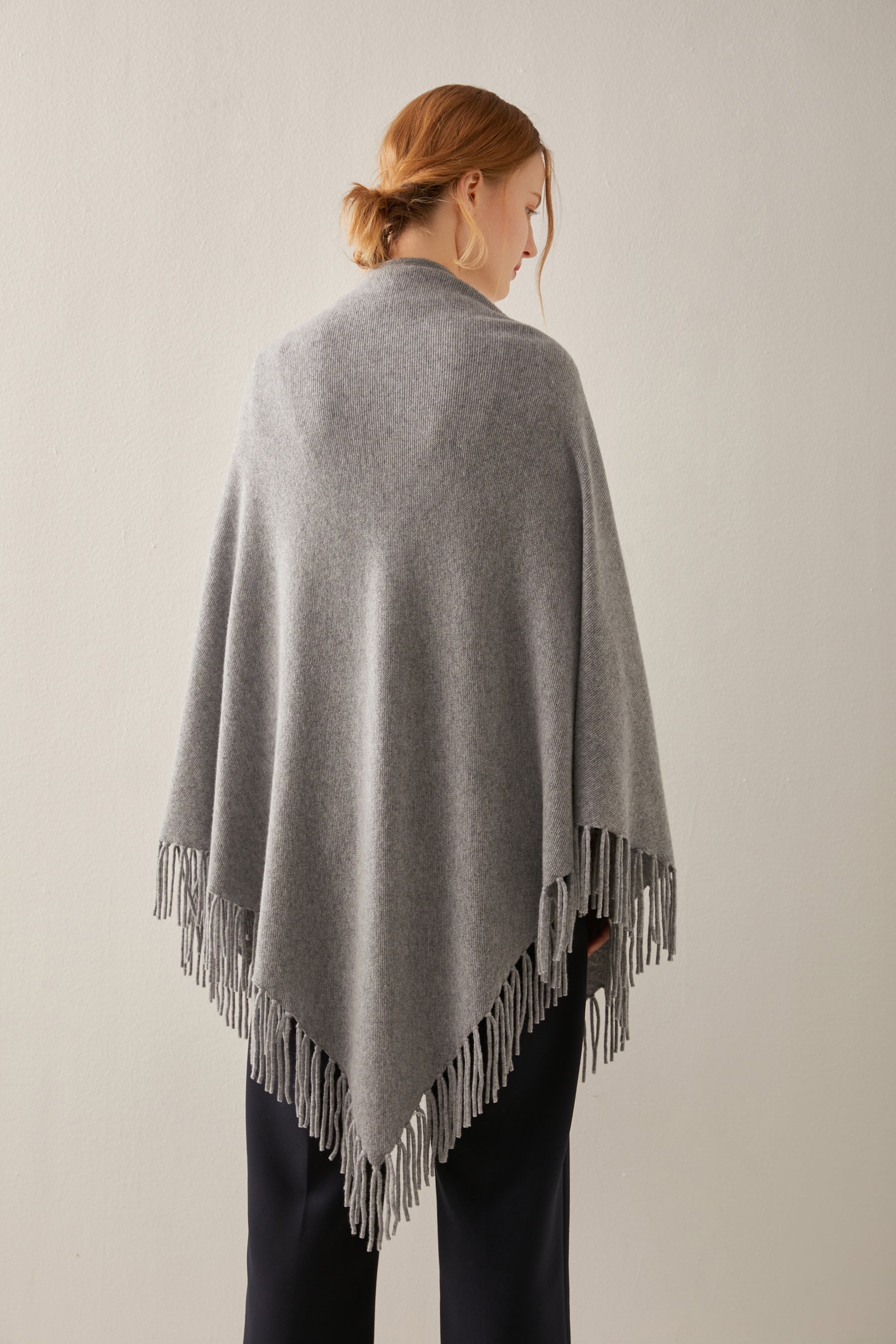 Double Reverse Stitch Tassel Shawl