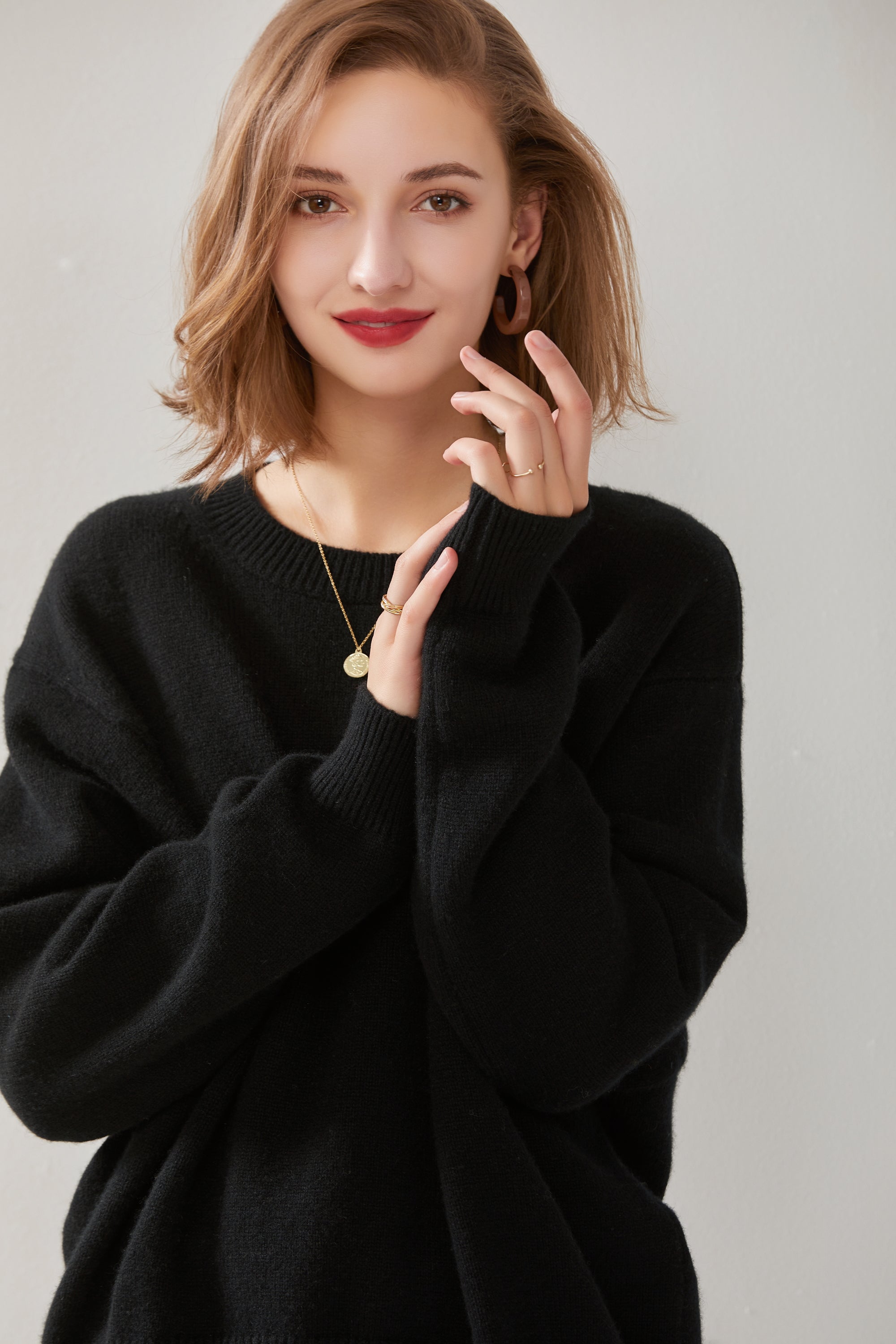 Crew Neck Oversized Cashmere Sweater