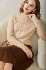 Crew Neck Cable Pullover