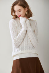 Crew Neck Cable Pullover