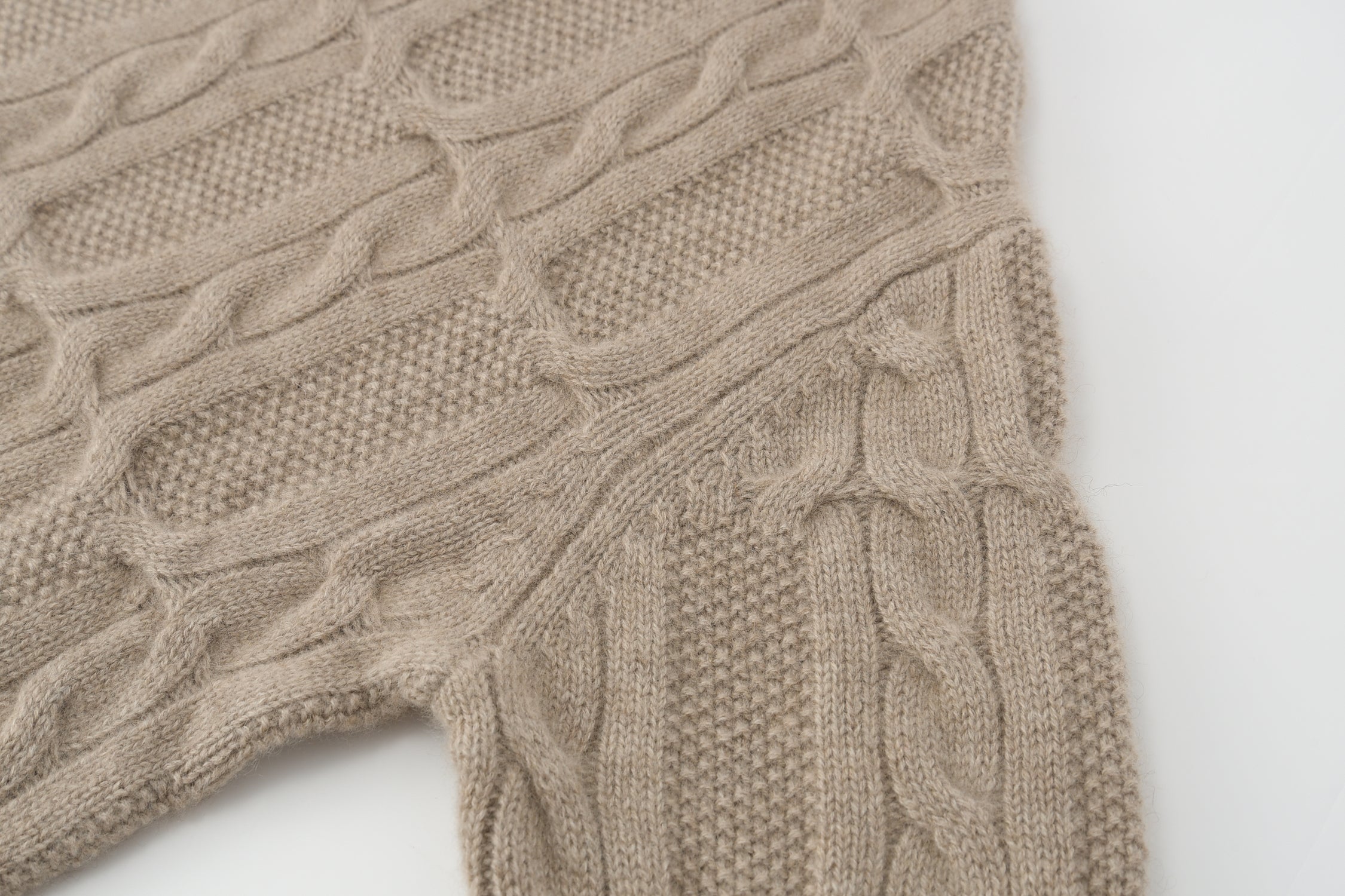 Turtleneck Thick Cable Pullover