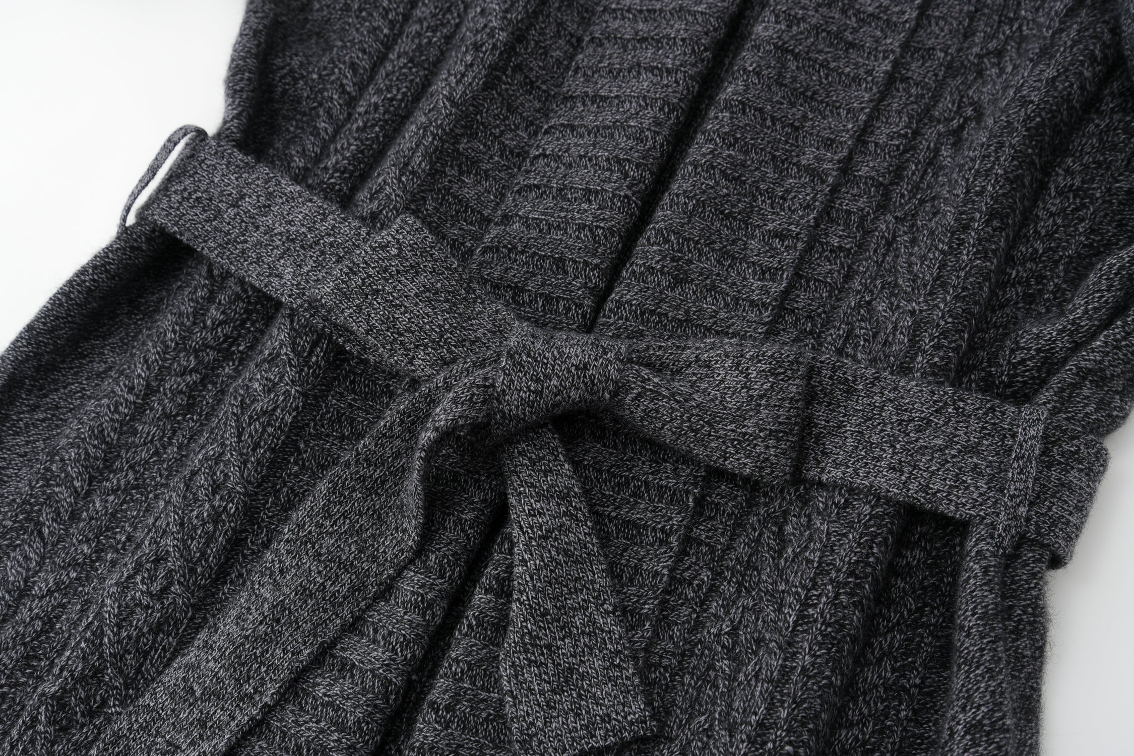 V-neck Cable Knit Long Cardigan For Women