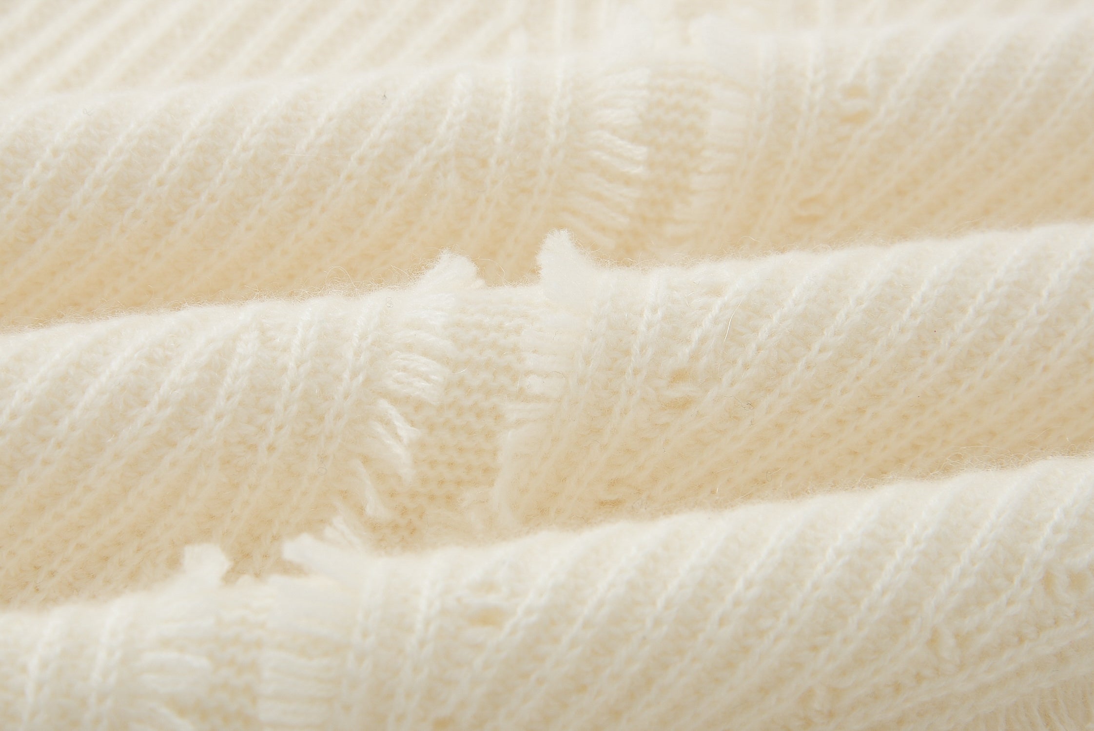 V-neck Single-line Fringe Pullover