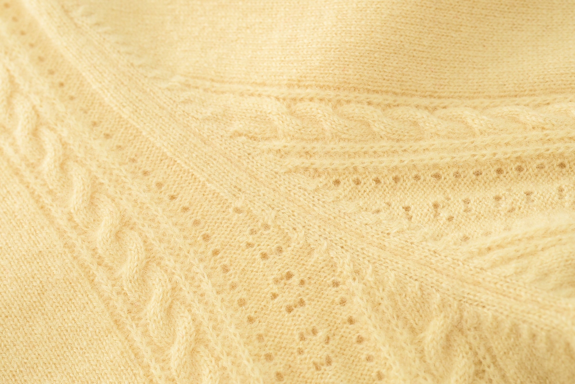 T-shirt Collar Cable-knit Sweatshirt
